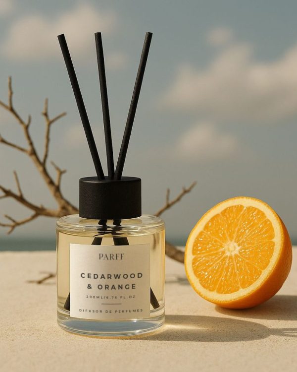 Difusor de Varetas Cedarwood & Orange 200ml Parff