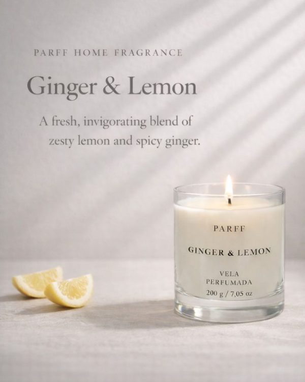 Vela Perfumada Ginger & Lemon Parff 200g